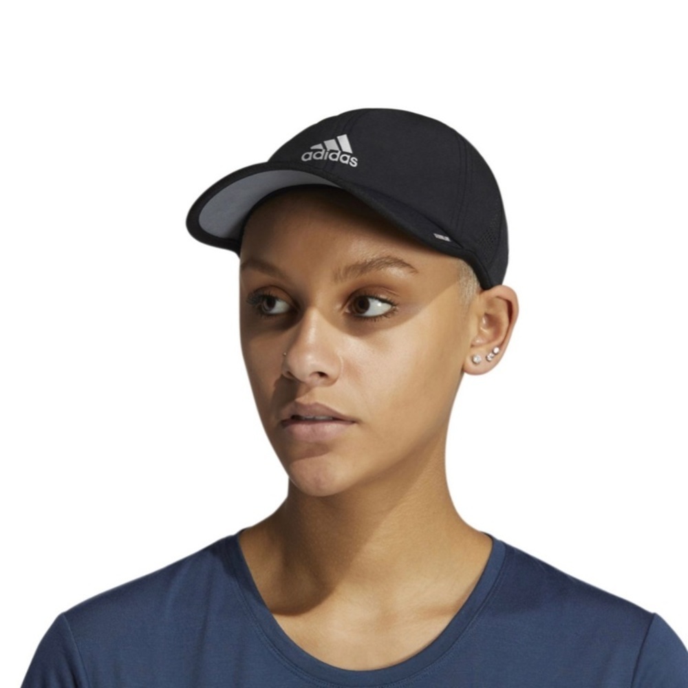 Adidas Climalite baseball cap hat black adjustable lightweight moisture-wicking‎